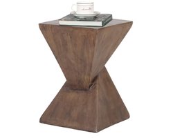 Varnox Bijzettafel - Kleine bijzettafel - Sidetable - Accenttafel - Banktafel - Tafel - Eindtafel - Nachtkastje - Lichtgewicht beton - Bruin