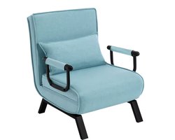 Varnox Slaapbank - Slaap fauteuil - Stoel - Ligstoel - Bed - Uitklapbare stoel - 3 in 1 slaapbank - Gastenbed - Stretcher - Eenpersoonsbed - Verstelbare leuning - Blauw