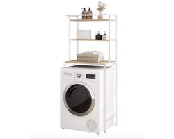 Varnox Wasmachine Meubel - Machine ombouw - Kast over wasmachine - Kast over Toilet - Kast over droger - Witgoed kast - Organiser - Wandkast - Opslag kast - Hout - Wit
