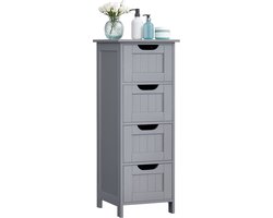 VASAGLE - Badkamerkast - 4 Lades - Voor Badkamer Woonkamer Keuken