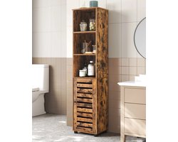 Vasagle Badkamermeubel - Badkamer Kast - Hoog - Kast met Industrieel Design - Vintage kast