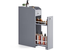 VASAGLE - Badkamermeubel - Badkamerkast - Smalle Kast - Lade - Extra Opbergruimte voor Toiletpapier