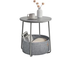 VASAGLE - Bijzettafel - Bijzettafeltjes Woonkamer - Stoffen Mand met Opbergruimte - Voor Woonkamer Slaapkamer