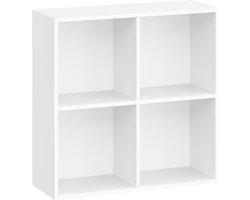 VASAGLE - Boekenkast - Met 4 Vakken - Staand Rek - Voor Woonkamer Slaapkamer Kantoor Kinderkamer
