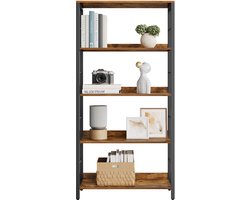 VASAGLE - Boekenkast - Met 5 Niveaus - Met Achterpanelen - Voor Woonkamer en Werkkamer