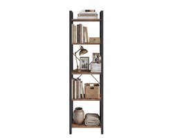 VASAGLE - Boekenkast - Met 5 Niveaus - Open Vakken - Voor Kantoor Woonkamer Slaapkamer Keuken