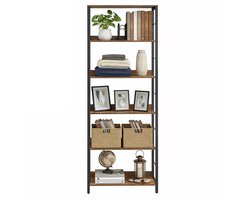 VASAGLE - Boekenkast - Met 6 Niveaus - Met Achterpanelen - Voor Woonkamer Kantoor Homeoffice