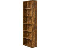 VASAGLE - Boekenkast - Met 6 Niveaus - Scandinavisch Design - Voor Woonkamer Kantoor Slaapkamer