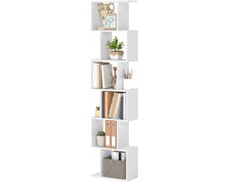 VASAGLE - Boekenkast - Met 6 Niveaus - Vrijstaand - Voor Woonkamer Slaapkamer Kantoor