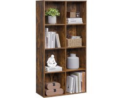 VASAGLE - Boekenkast - Met 8 Vakken - Vrijstaand - Voor Woonkamer Slaapkamer Kantoor