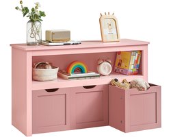 VASAGLE - Boekenkast - Opbergkast - Met Wielen - Speelgoedopbergkast - Voor Kinderkamer