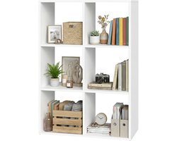 VASAGLE - Boekenkast - Staande Kast met Open Vakken - 3-Lagen Kubusrek - Voor Woonkamer Slaapkamer Kantoor