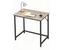 VASAGLE - Bureau - Compacte Computertafel - Voor Werkkamer en Slaapkamer - Metalen Frame