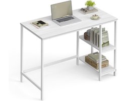 VASAGLE - computerbureau - kantoorbureau - 100 x 50 x 76 cm - wit - metalen frame
