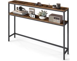VASAGLE - Console Tafel - Haltafel - 2 Planken - Voor Hal Woonkamer Slaapkamer