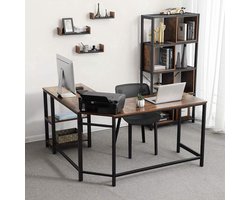 Vasagle Hoekbureau Industrieel - L-vormig - MDF / Metaal