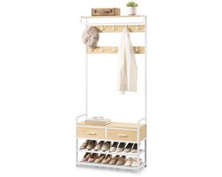 VASAGLE HSR429YA01 - Kapstok met 2 Lades - 10 Afneembare Haken - Voor Hal