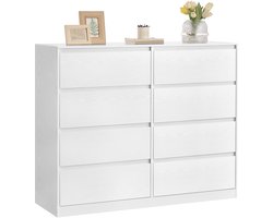 VASAGLE - Kast - Ladekast - Met 8 Lades - Opbergkast voor Slaapkamer - Modern Design