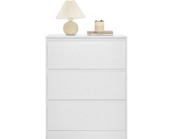 VASAGLE - Ladekast - Met 3 Lades - Voor Slaapkamer - Modern Design