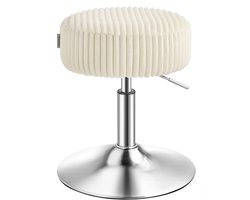 VASAGLE LJB128WD01 - Kruk voor Kaptafel - In Hoogte Verstelbaar - 360° Draaibaar - Dikke Bekleding