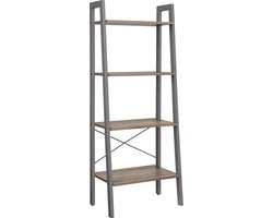 Vasagle Platenspeler Meubel - Platenkast - Hout Industrieel design - 56 x 34 x 137.5 cm (L x W x H)