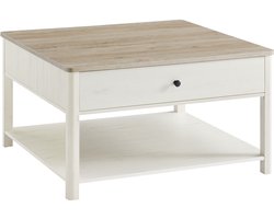 VASAGLE - Salontafel - Bijzettafel - Met 2 Grote Lades - Veel Opbergruimte - Maritieme Stijl