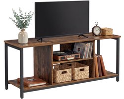 VASAGLE - TV Meubel - TV-meubel Lowboard - Open Vakken - Industrieel Design - Voor TV tot 55 cm