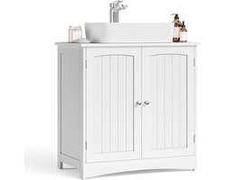 VASAGLE - Wastafelonderkasten - 2 Deuren - Verstelbare Plank - Veel Opbergruimte