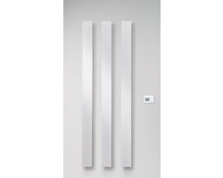 Vasco Beams elektrische radiator - 180x15cm - 950Watt - Enkel te bedienen met inbegrepen rf-thermostaat - RAL9005 - jet black (zwart)