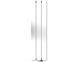 Vasco Beams Mono designradiator aluminium verticaal 1800x150mm 671W - aansluiting 0066 wit structuur (S600)