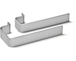 Vasco handdoekbeugel ten behoeve van een dubbel Niva Soft geanodiseerd alu