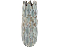 Vase ceramic 15x15x40.5cm Blauw