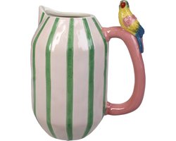 Vase Parrot Stoneware Multi 18.5x12.5x22cm