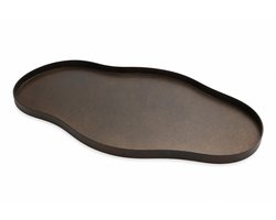 Vase The World Dienblad Bauru M Bronze 66 x 37,5 cm Organisch Decoratief Dienblad Metaal