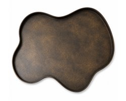 Vase The World Dienblad Santos M Bronze L50 x B40 x H2 cm - Decoratief Dienblad - Organische Vorm - Metalen Tray - Woondecoratie