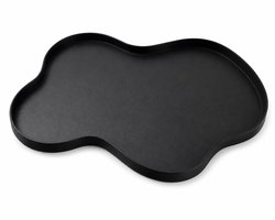 Vase The World Dienblad Santos S Black L37 x B29 x H2 cm - Metalen Decoratiedienblad - Organische Vorm - Woondecoratie
