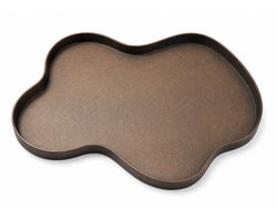 Vase The World Dienblad Santos S Bronze L37 x B29 x H2 cm - Metalen Decoratiedienblad - Organische Vorm - Woondecoratie