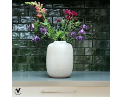 Vase The World - Vaas Artic Pastel Ivory - Maat S - Ø21 x H29 cm