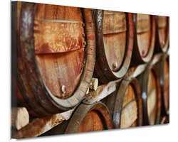 Vaten portret - Opslag portret - Schilderij op canvas Schaduw - Landelijk schilderij - Muurdecoratie canvas - Wanddecoratie woonkamer canvas 70x50 cm