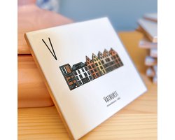 Vathorst - ABC tegeltje Amersfoort - Keramiek met Handgetekende Illustratie - Wanddecoratie - Woondecoratie - Relatiegeschenk - Souvenir - 10,8 x 10,8 cm