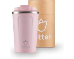 Vatten® Premium RVS Thermosbeker - Lichtroze - 380ml - Koffiebeker - Theebeker - Travel Mug