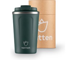 Vatten® Premium Thermosbeker - Donkergroen - 380ml - RVS - Koffiebeker To Go - Theebeker - Travel Mug