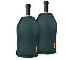 Vatten® Wijnkoeler - Champagnekoeler - 2 stuks - Donkergroen - Waterafstotend - Universeel - Flessenkoeler