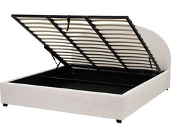 VAUCLUSE - Bed met opbergruimte - Lichtbeige - 180x200 cm - Polyester