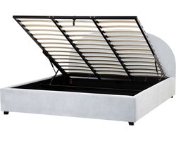 VAUCLUSE - Bed met opbergruimte - Lichtblauw - 180 x 200 cm - Stof