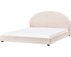 VAUCLUSE - Tweepersoonsbed - Lichtbeige - 180 x 200 cm - Polyester