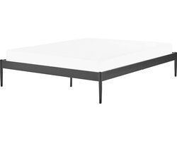 VAURS - Tweepersoonsbed - Zwart - 160 x 200 cm - Staal