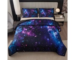Vavida Dekbedovertrek - Eenpersoons - 140 x 200 - Sterrenstelsel - Ruimte - Heelal - Galaxy