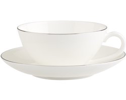V&B Anmut platinum theekop + schotel