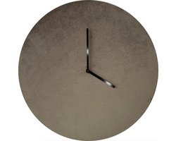 VB Luxury Design - Velvet wandklok - Minimalistisch design - Diameter 40cm - Stil uurwerk - handgemaakt - Earth
